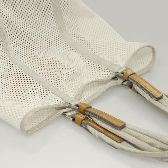 PRADA Shoulder Bag Nylon White Silver - Picture 7 of 13